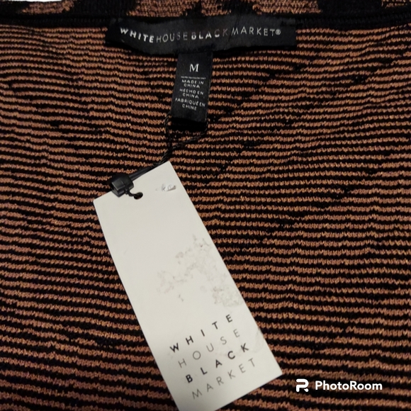 White House Black Market Sweater Like Tiger Print Tank Top Women's Size M NWT - Picture 6 of 7